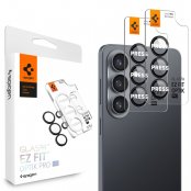 Spigen Samsung Galaxy S26 EZ Fit Optik Pro Lens Protector 2-pack Black med monteringsram