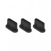Köp Dammplugg Silikon USB-C 3-pack Svart Online
